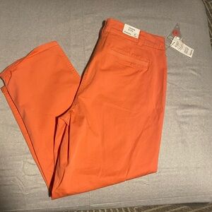 Crown & Ivy Men's Bright Orange Chinos